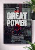 SPIDER-MAN WITH GREAT POWER PARENTAL ADVISORY WALL ART POSTER