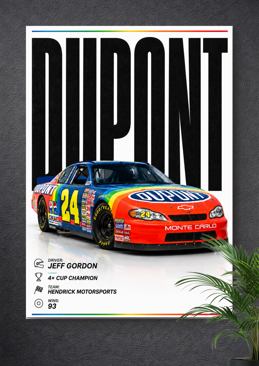 MONTE CARLO #24: 93 CAREER WINS | NASCAR POSTER