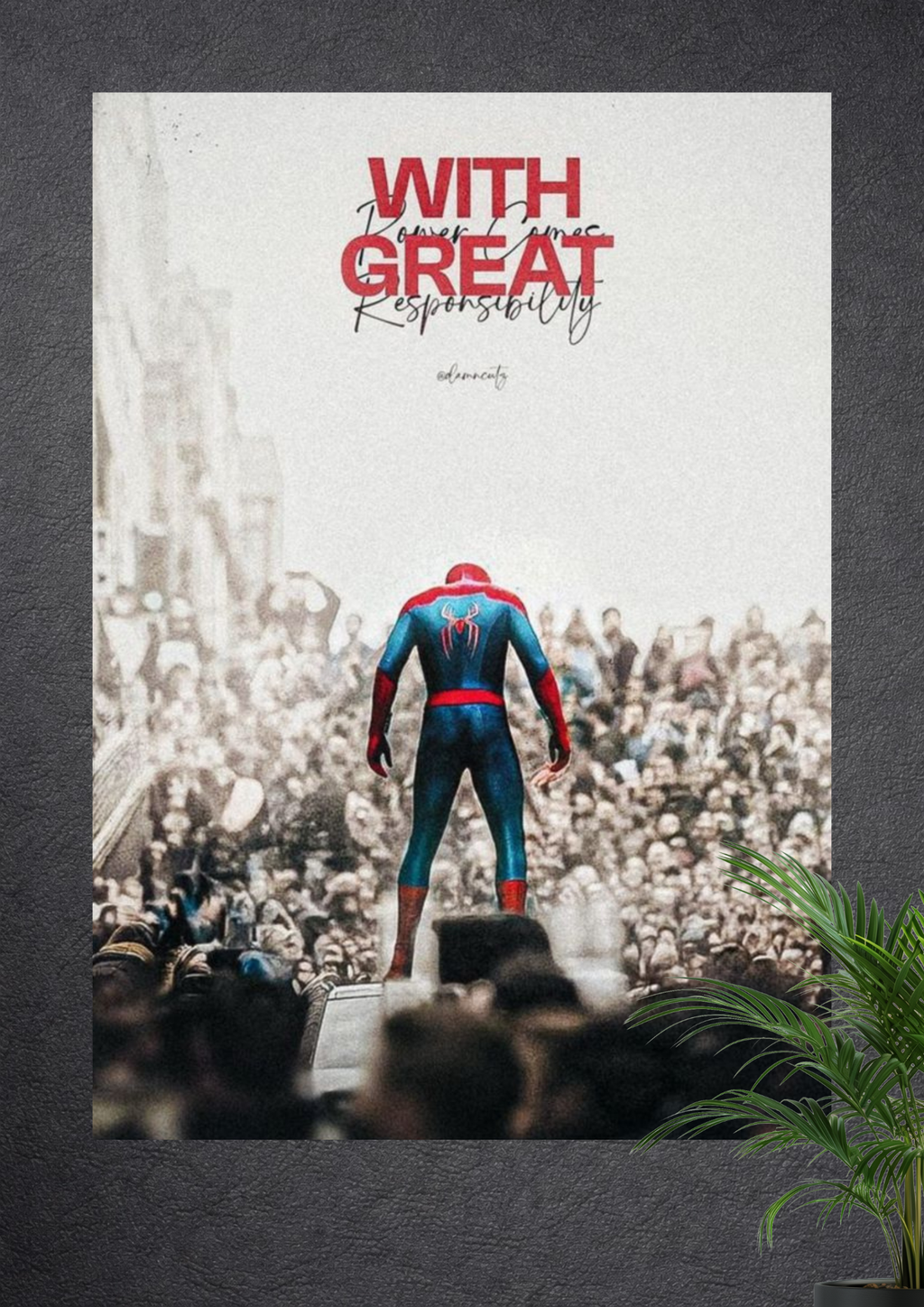 CLASSIC SPIDERMAN INSPIRATIONAL QUOTE VINTAGE WALL ART