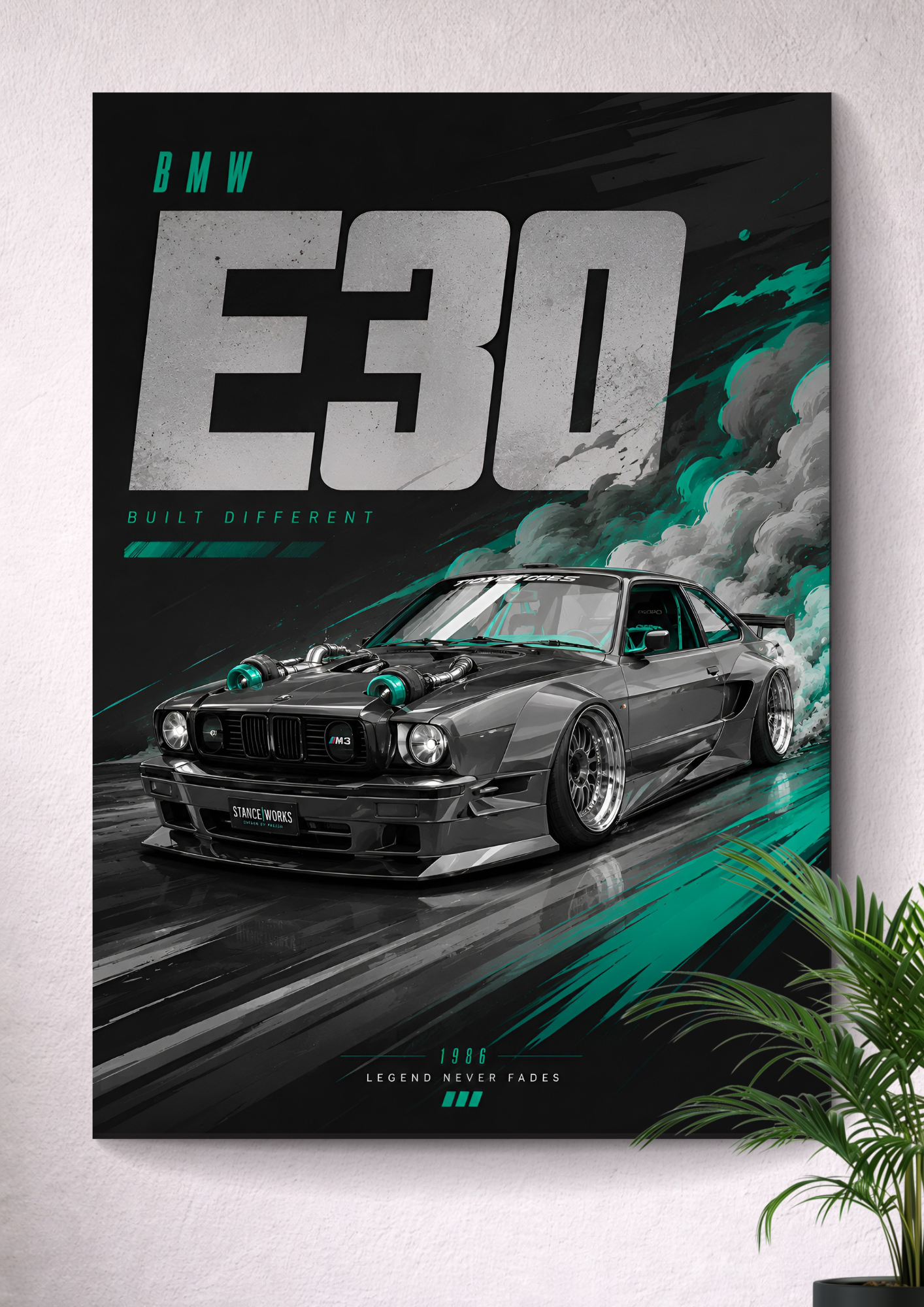 BMW E30 | PORTRAIT VECTOR POSTER