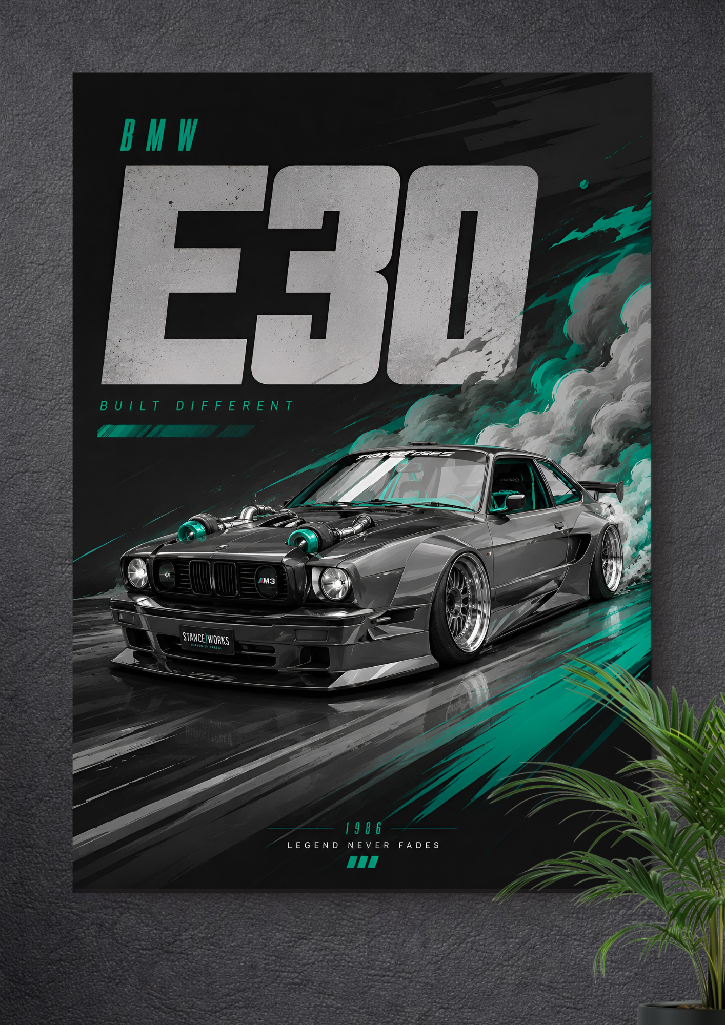 BMW E30 | PORTRAIT VECTOR POSTER