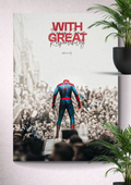 CLASSIC SPIDERMAN INSPIRATIONAL QUOTE VINTAGE WALL ART