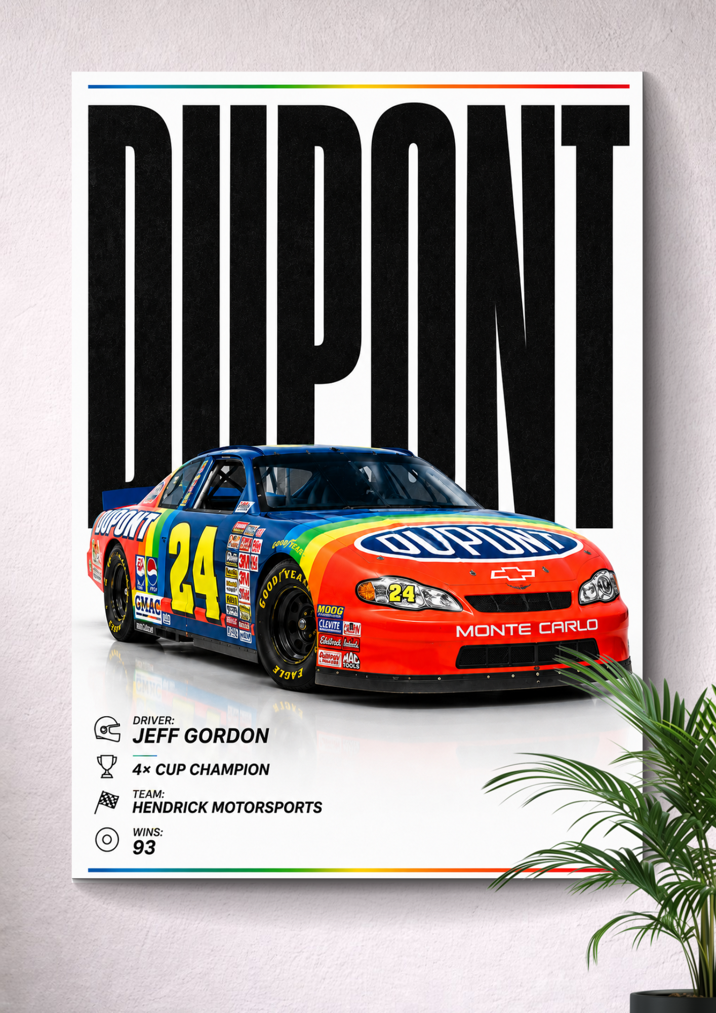 MONTE CARLO #24: 93 CAREER WINS | NASCAR POSTER