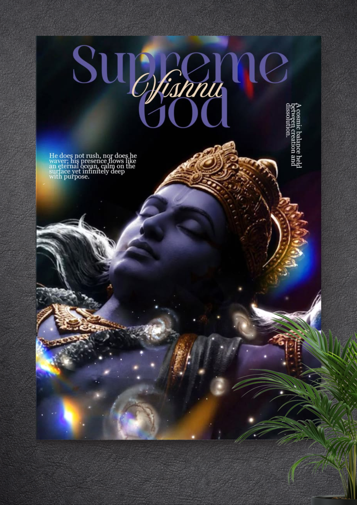 VISHNU | SUPREME VISHNU GOD | GOD | DEVOTIONAL | PORTRAIT POSTER
