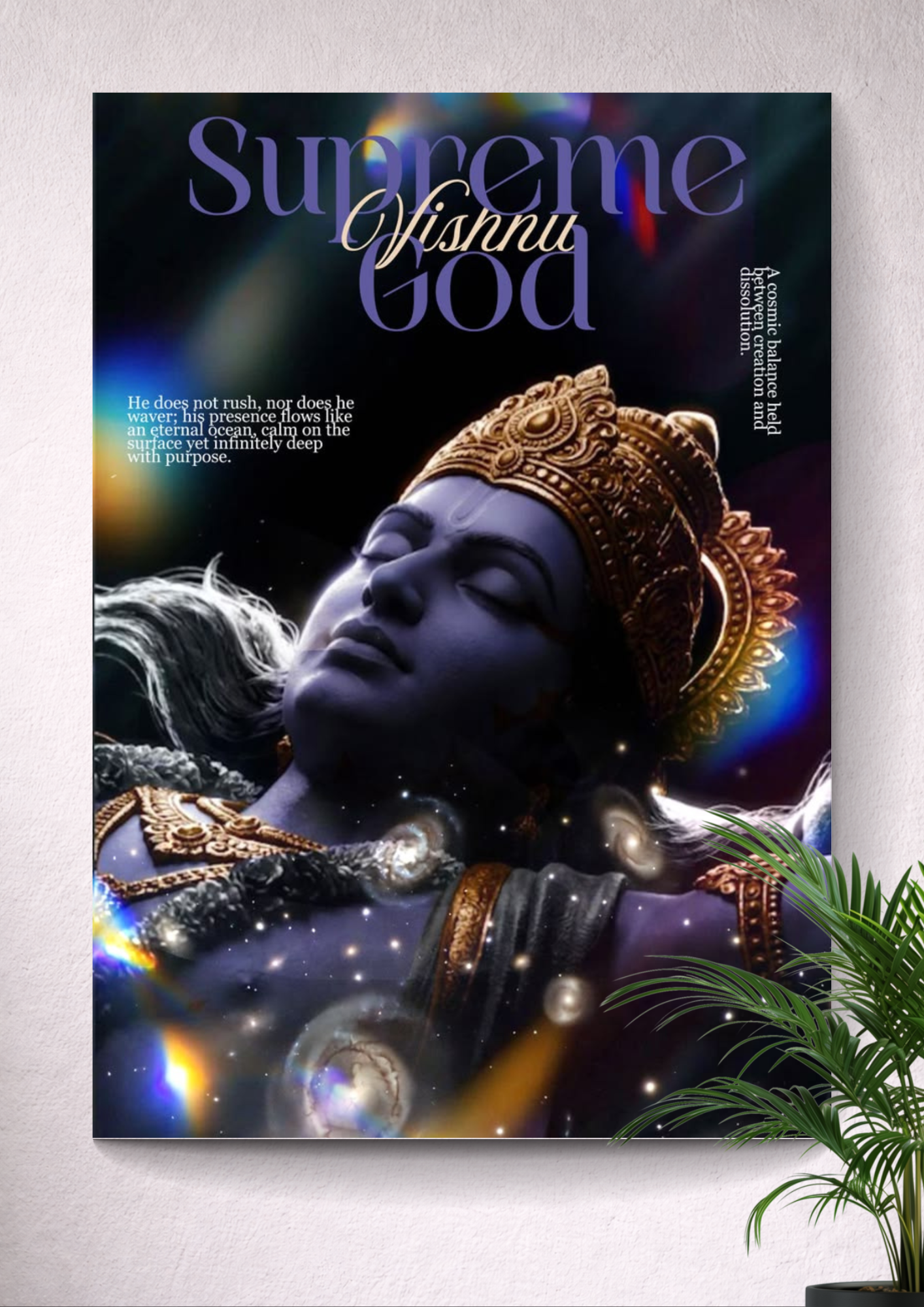 VISHNU | SUPREME VISHNU GOD | GOD | DEVOTIONAL | PORTRAIT POSTER