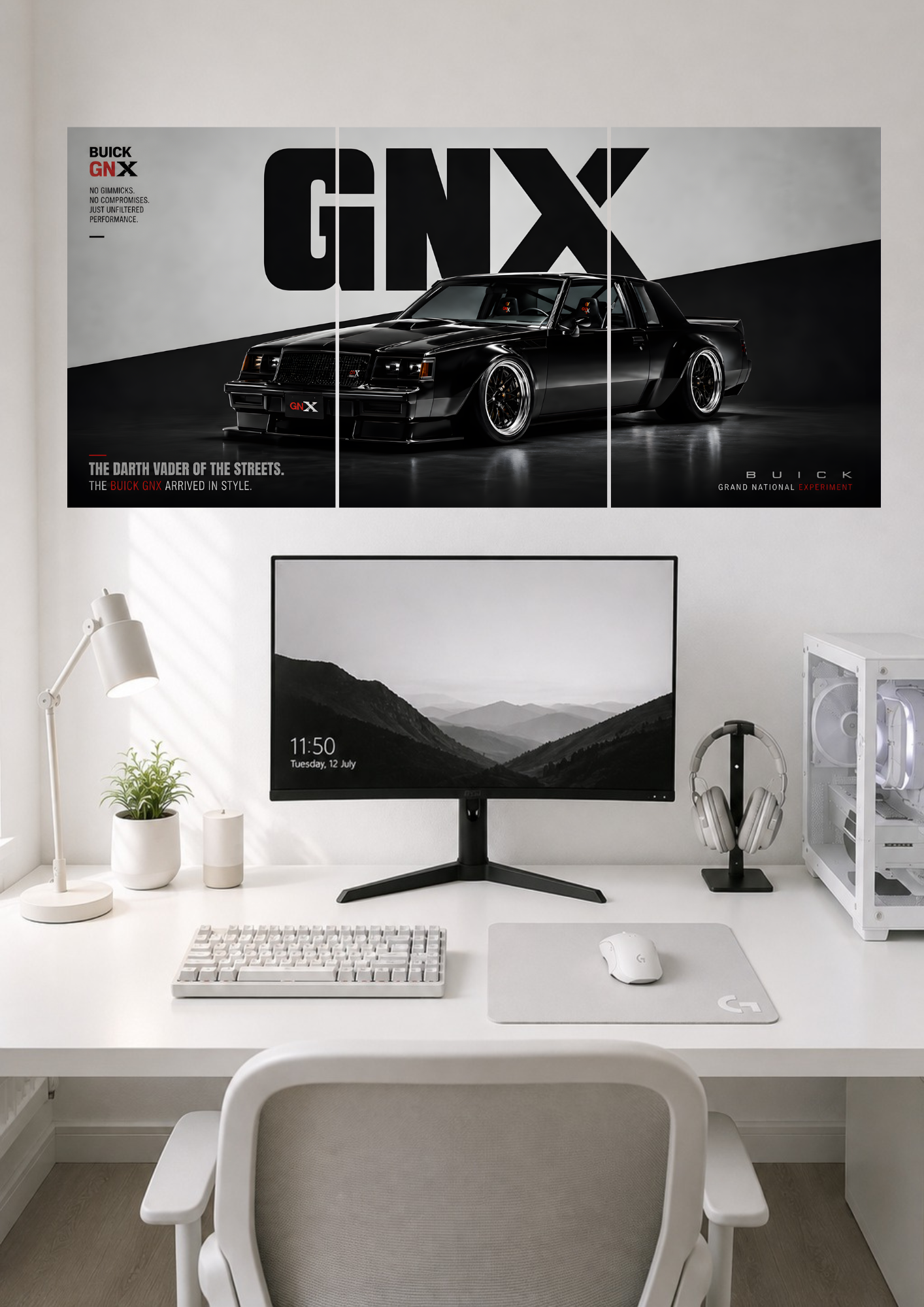 BUICK GNX GRAND NATIONAL DARTH VADER TRIPTYCH CANVAS POSTER | SPLIT POSTER