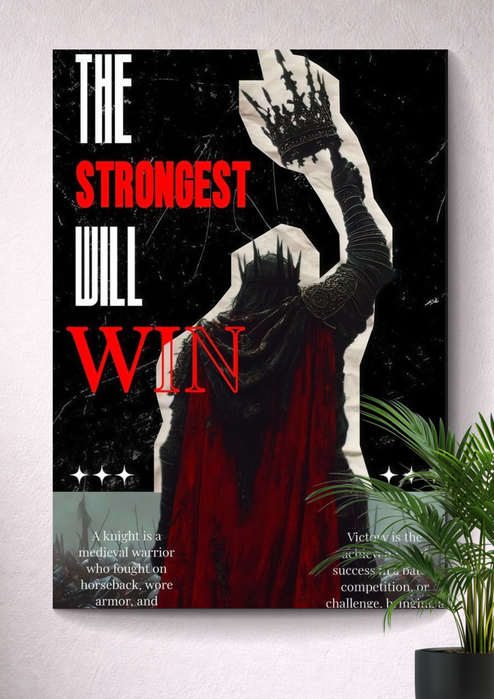 THE STRONGEST WILL WIN | MOTIVATIONAL POSTER