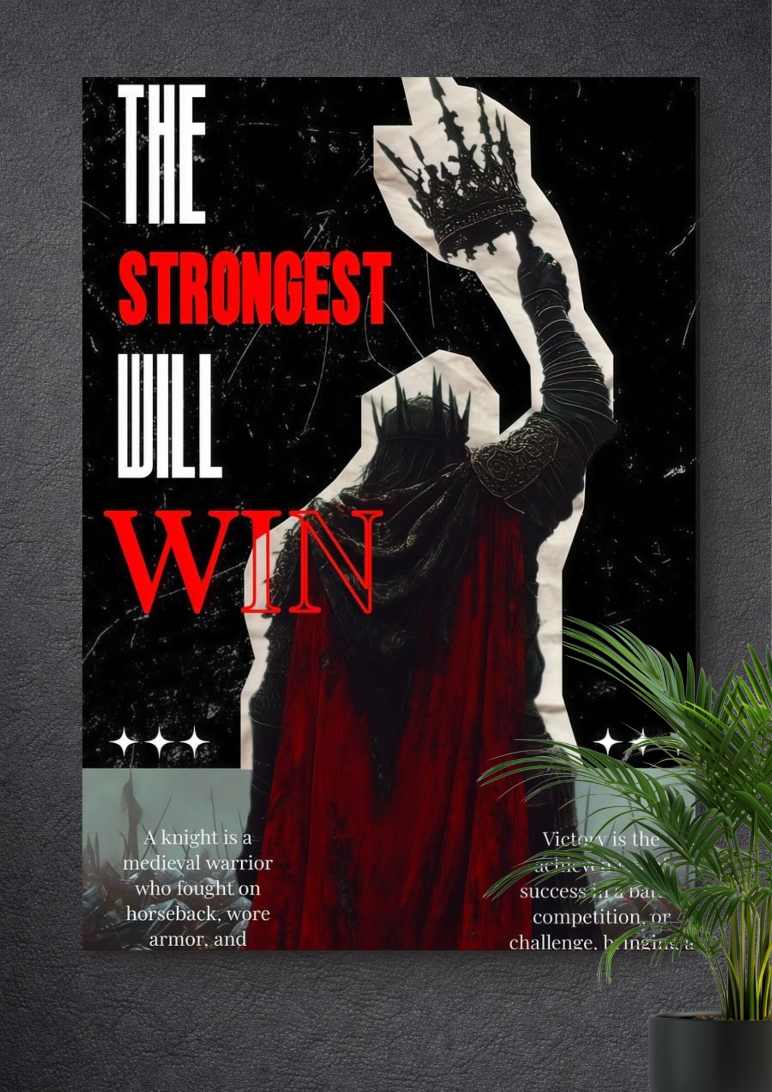 THE STRONGEST WILL WIN | MOTIVATIONAL POSTER