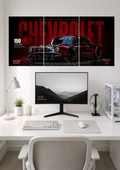 1957 CHEVROLET 150 RESTOMOD WIDEBODY TRIPTYCH CANVAS POSTER | SPLIT POSTER