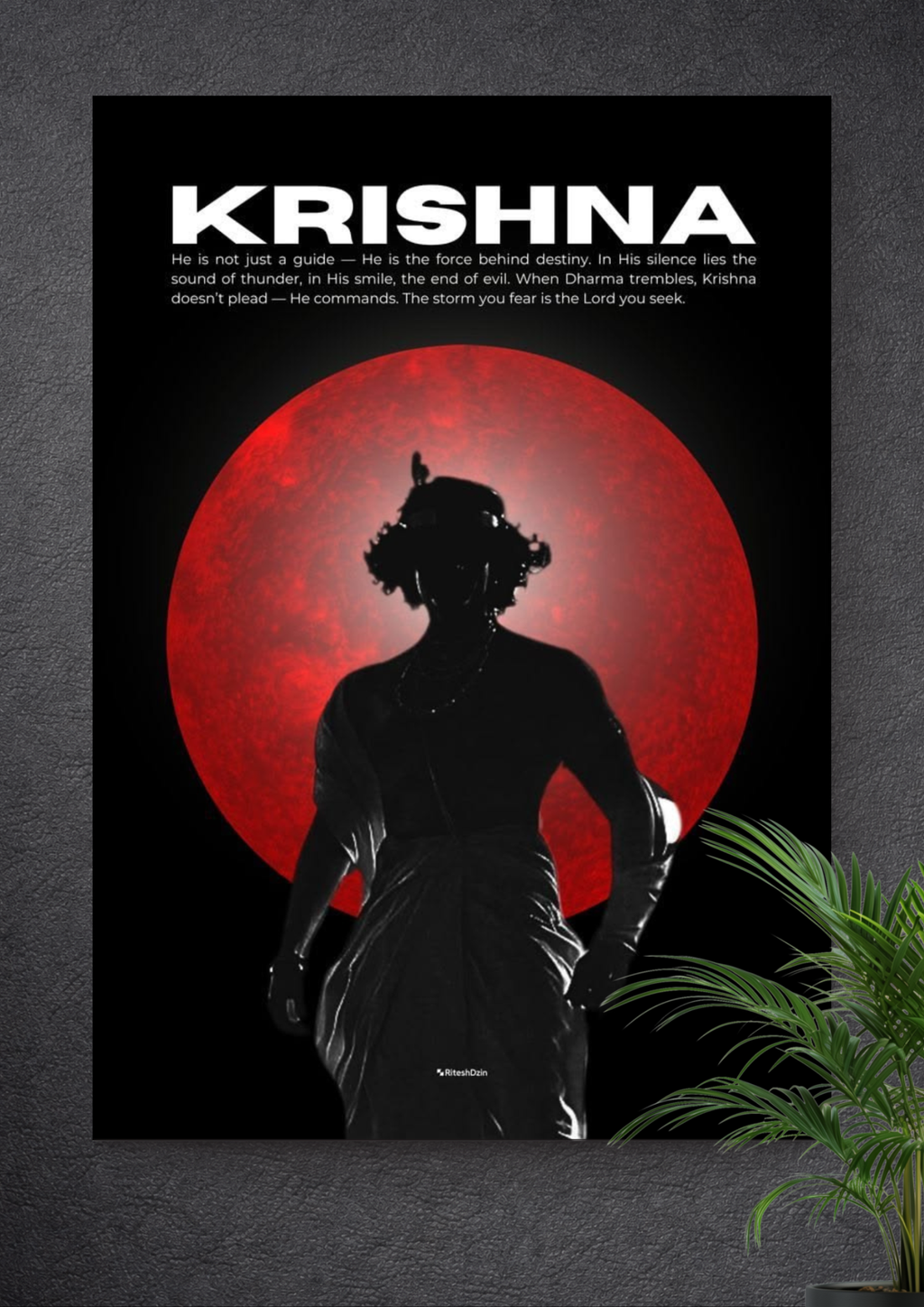 LORD KRISHNA | KANHA | GOD | DEVOTIONAL | PORTRAIT POSTER