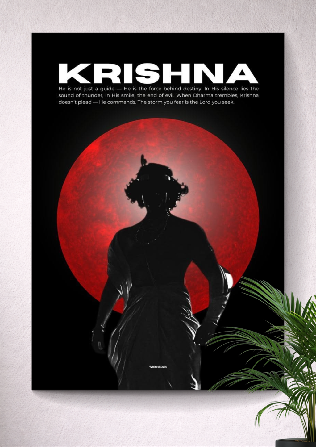 LORD KRISHNA | KANHA | GOD | DEVOTIONAL | PORTRAIT POSTER