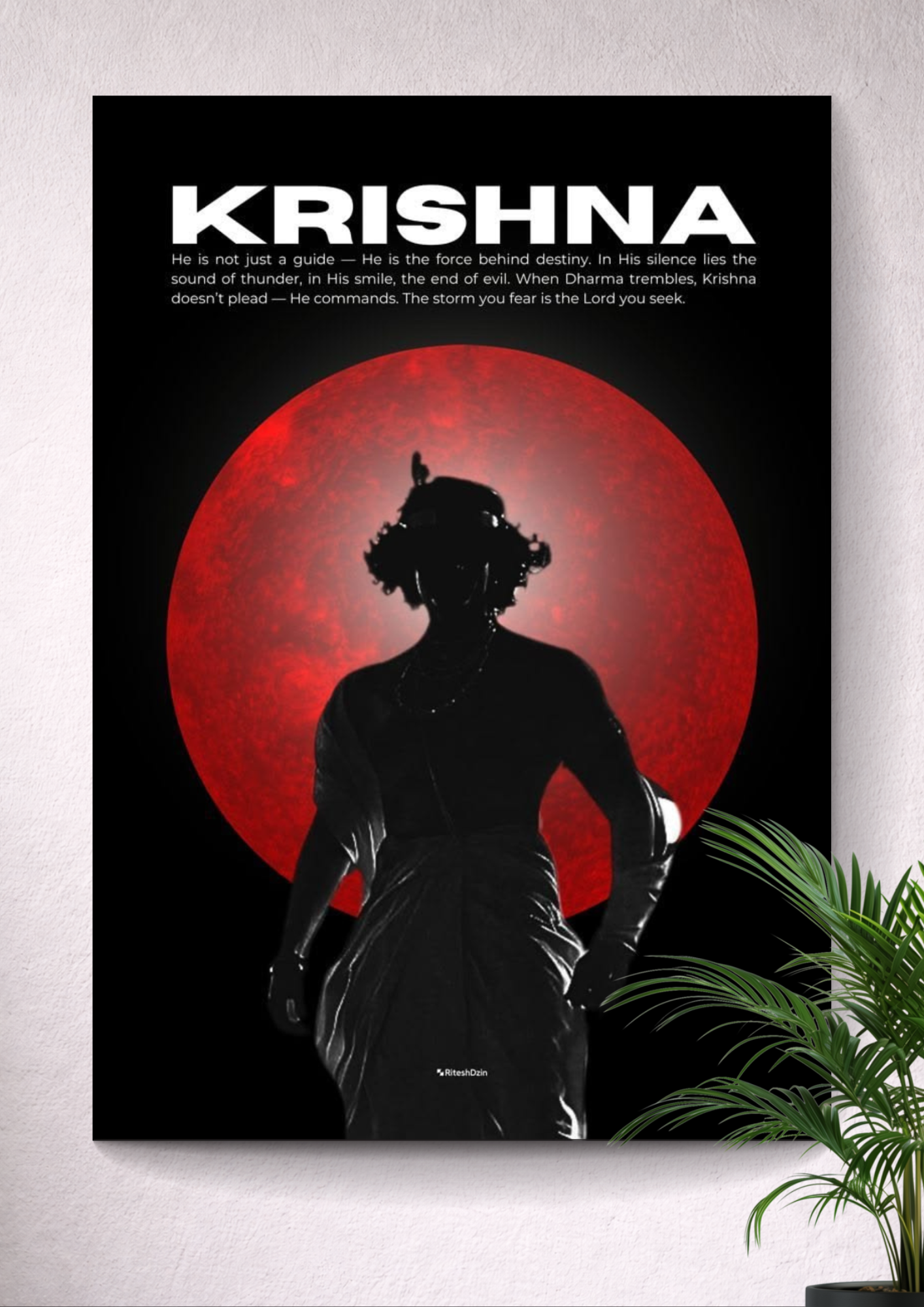 LORD KRISHNA | KANHA | GOD | DEVOTIONAL | PORTRAIT POSTER