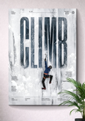 ICE CLIMBING GLACIER ASCENT | CLIMB TYPOGRAPHY WINTER SPORTS ART POSTER