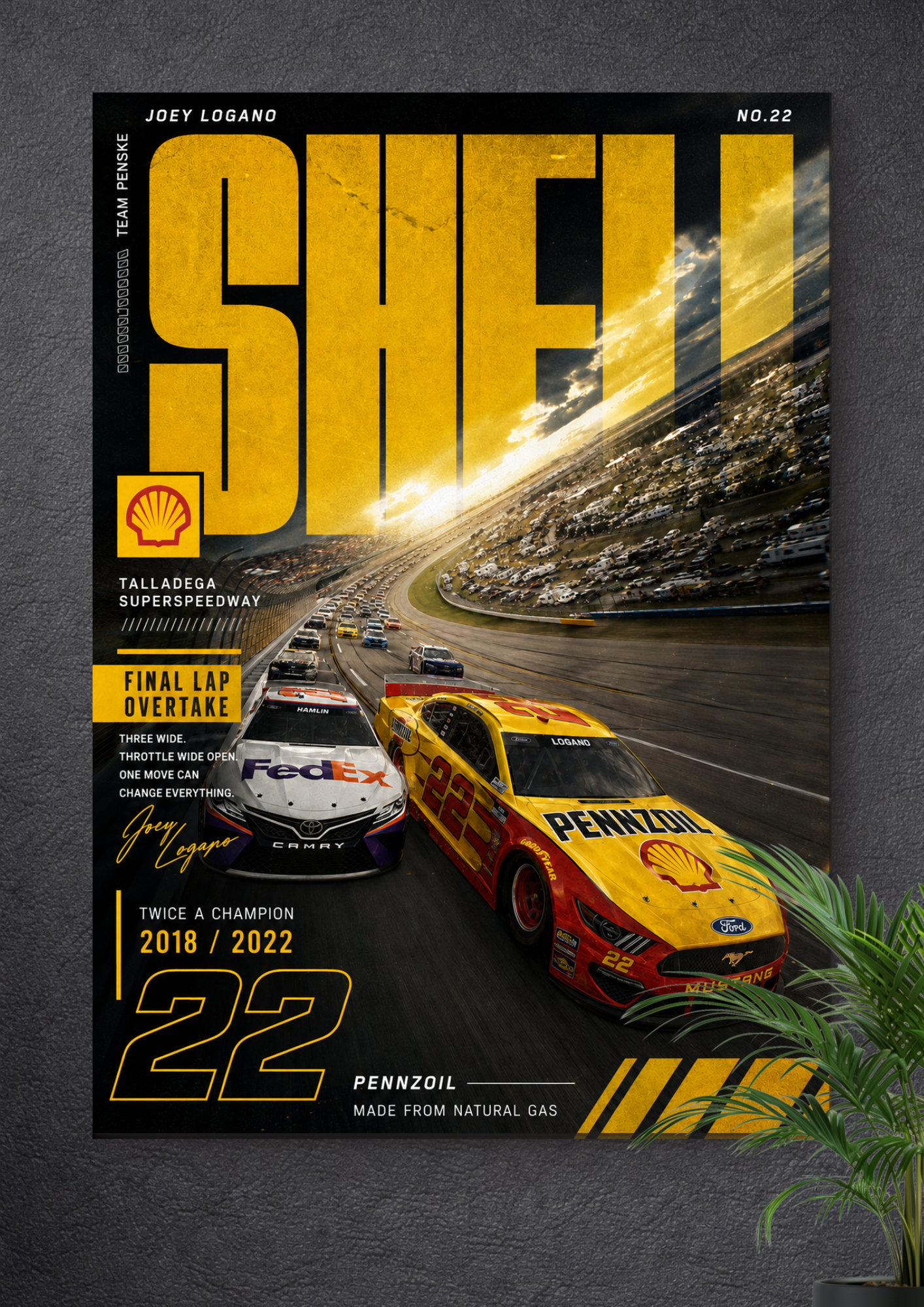 SHELL PENNZOIL: JOEY LOGANO #22 | NASCAR POSTER