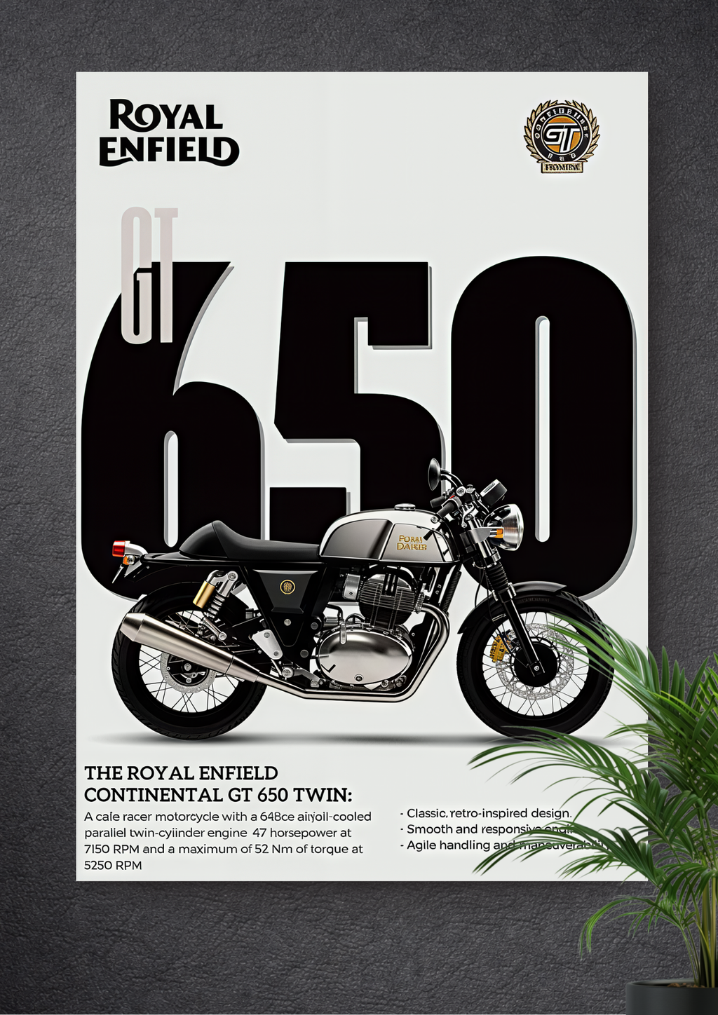 ROYAL ENFIELD CONTINENTAL GT 650 | 648 CC, Parallel-Twin | CLASSIC CAFÉ-RACER DESIGN
