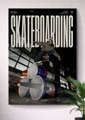 SKATEBOARDING KICKFLIP TRICK | URBAN EXTREME SPORTS ART POSTER