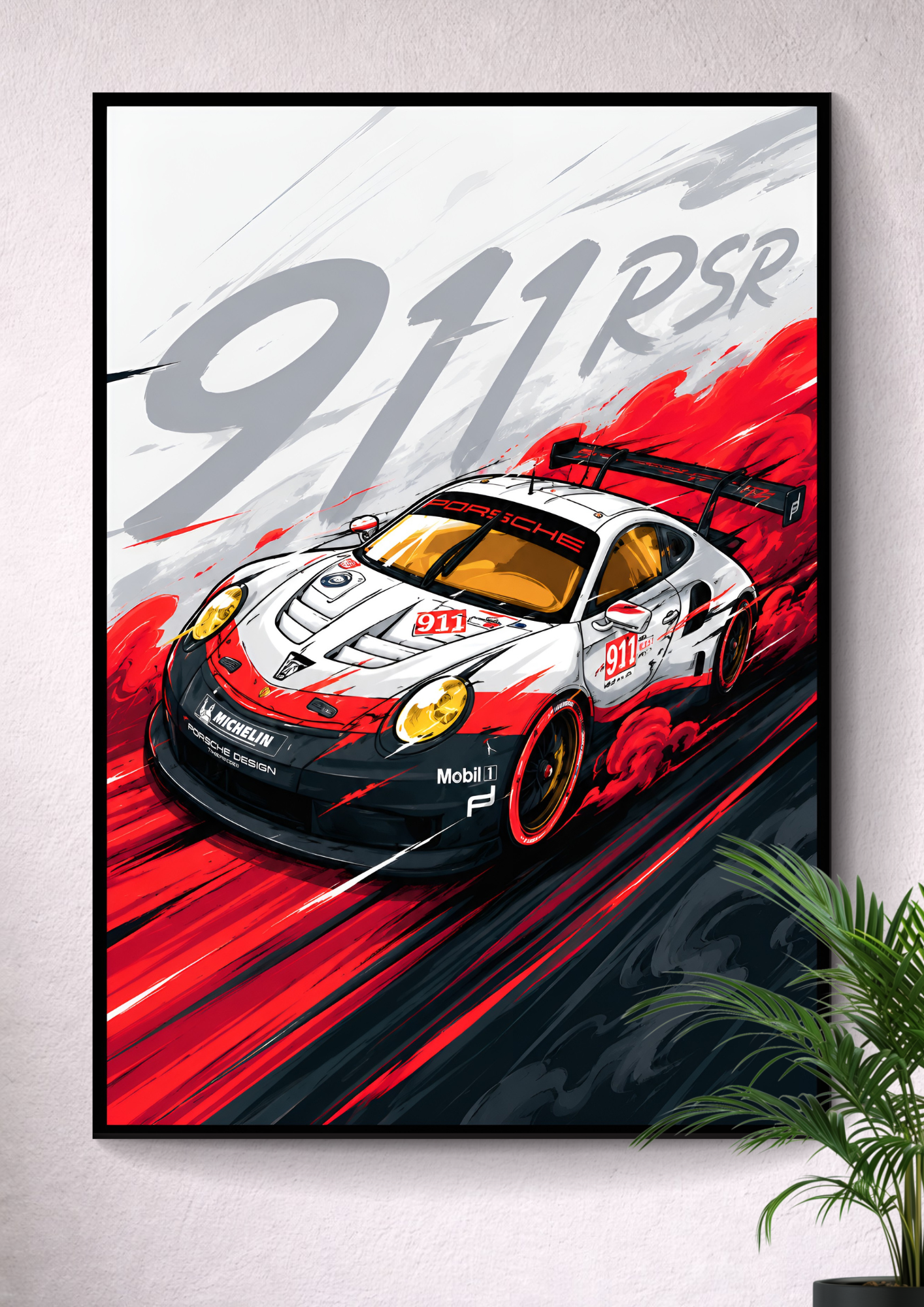 PORSCHE | 911 RSR  | VECTOR POSTER