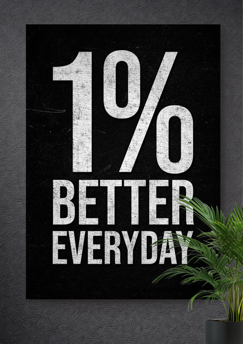 1% BETTER EVERYDAY | MOTIVATIONAL POSTER