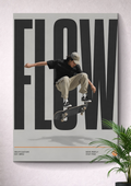 SKATEBOARDING OLLIE TRICK | FLOW TYPOGRAPHY MINIMALIST URBAN ART POSTER
