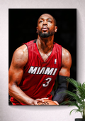DWYANE WADE | BASKETBALL | MIAMI HEAT | JERSEY NUMBER: 3
