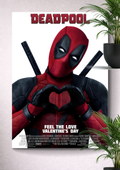DEADPOOL OFFICIAL MARVEL MOVIE POSTER FEEL THE LOVE WALL ART