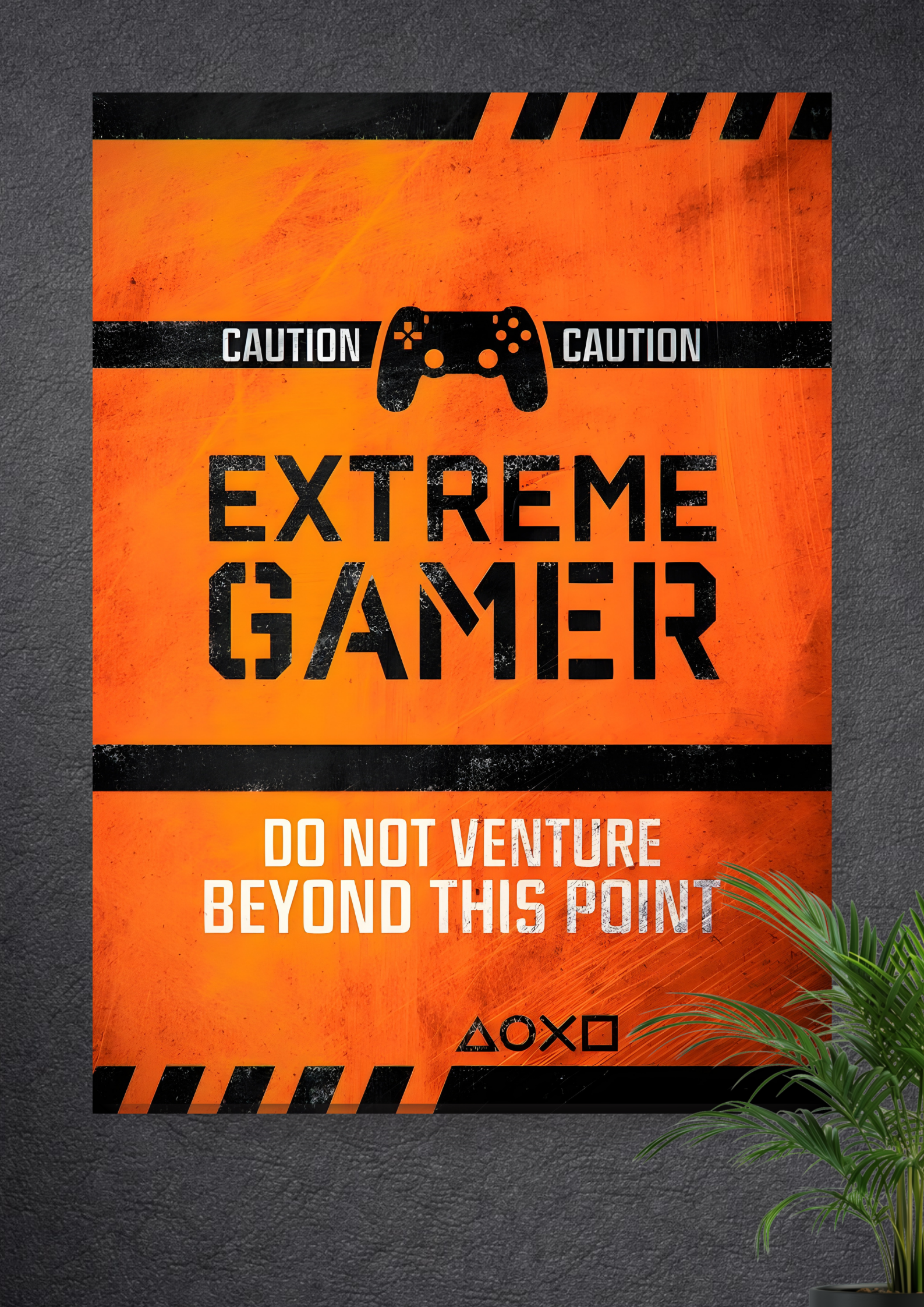 EXTREME GAMER | CAUTION | GAMING POSTER