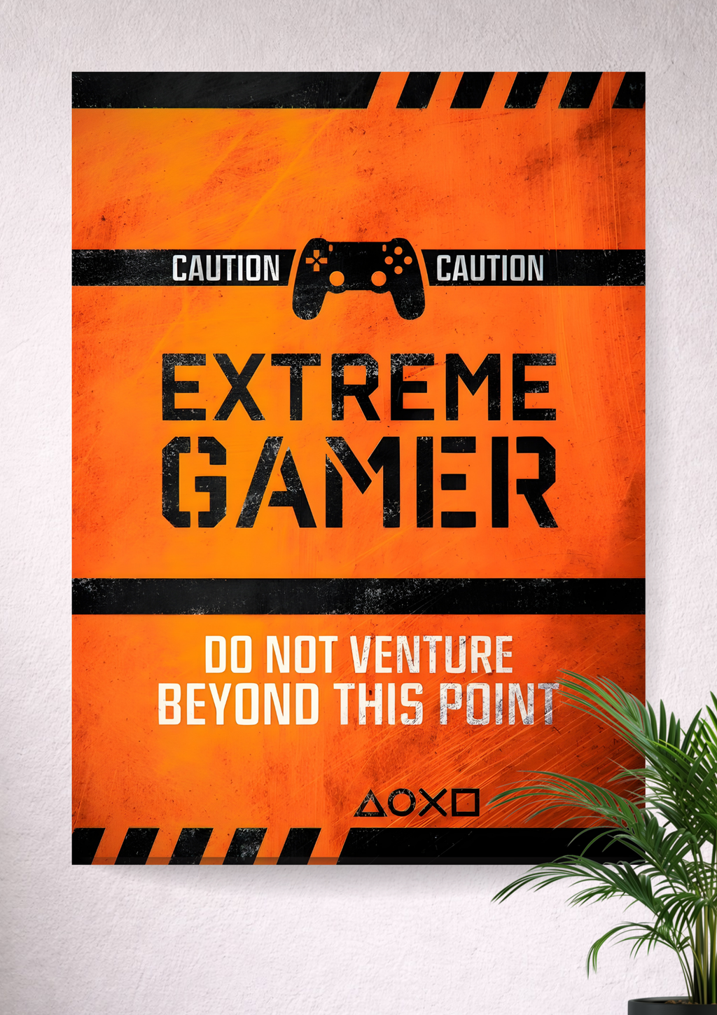 EXTREME GAMER | CAUTION | GAMING POSTER