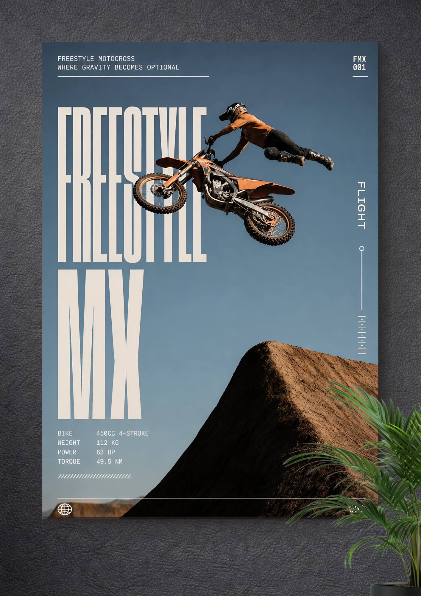 FREESTYLE MOTOCROSS | MID-AIR DIRT BIKE STUNT ART POSTER
