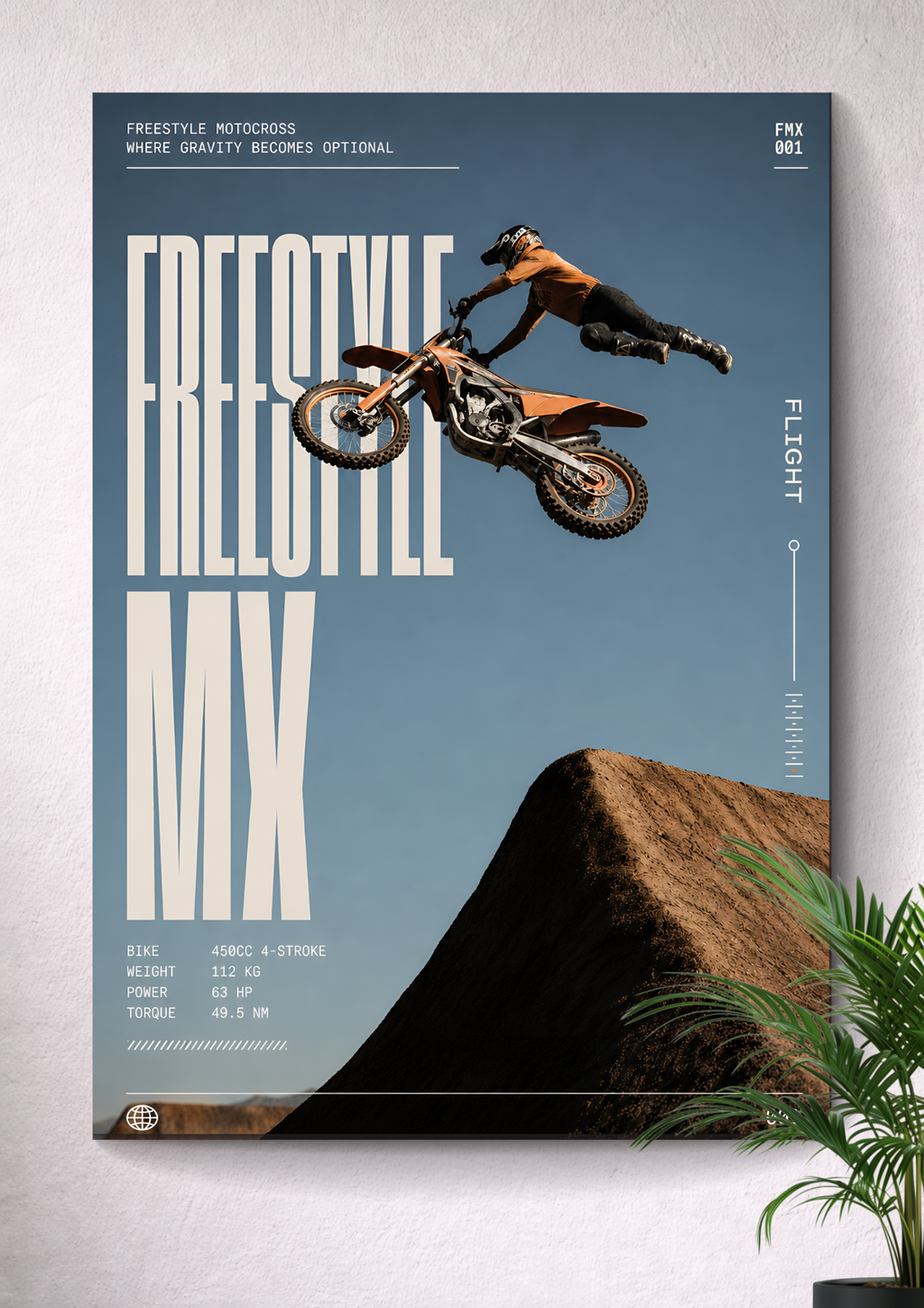 FREESTYLE MOTOCROSS | MID-AIR DIRT BIKE STUNT ART POSTER