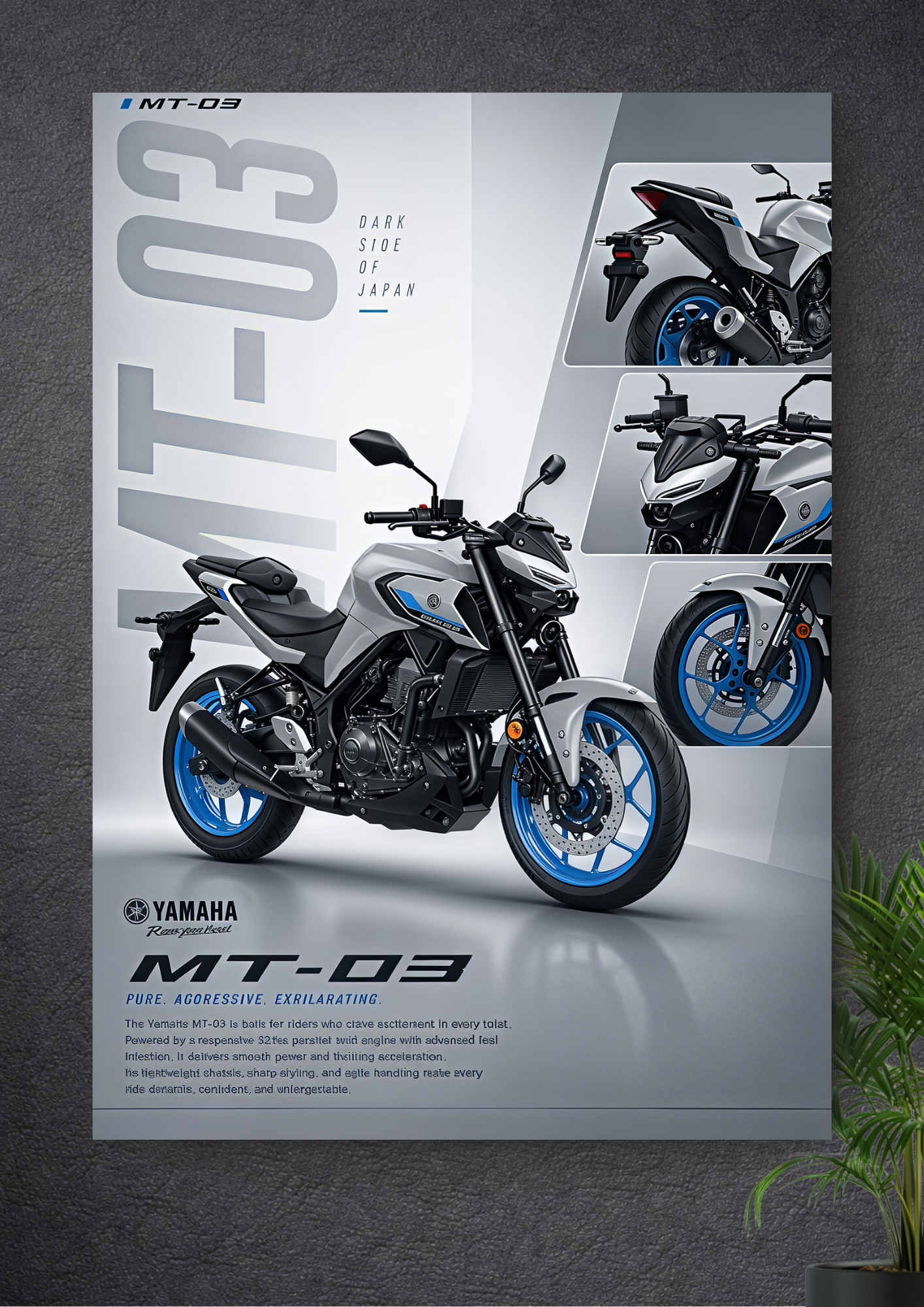 YAMAHA MT-03 | NAKED MOTORCYCLE | BLUE ACCENT WHEELS