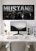 MUSTANG CLASSIC MUSTANG CROSSED WITH SKYLINE GT-R R32 BUILT DIFFERENT | SPLIT POSTER