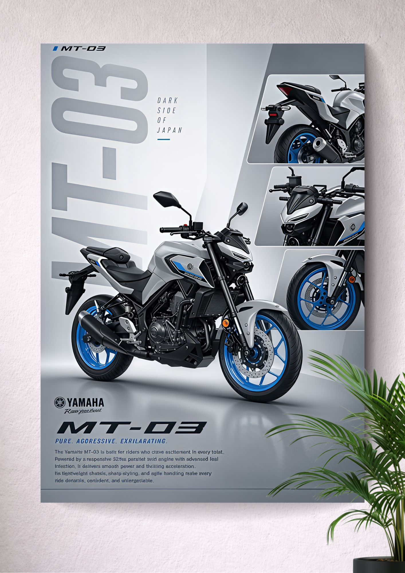 YAMAHA MT-03 | NAKED MOTORCYCLE | BLUE ACCENT WHEELS