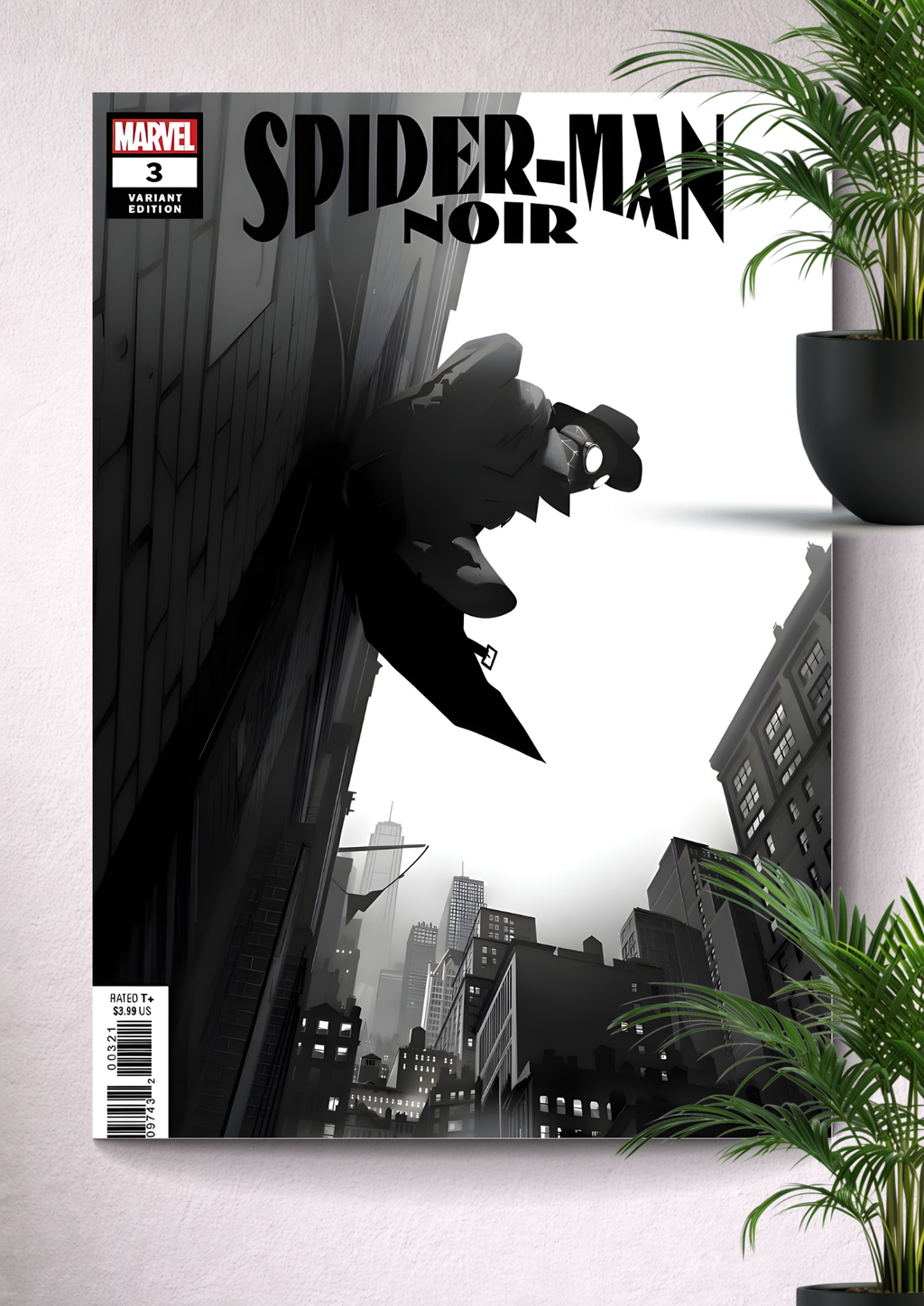 MARVEL SPIDER-MAN NOIR VARIANT EDITION COMIC COVER WALL ART POSTER