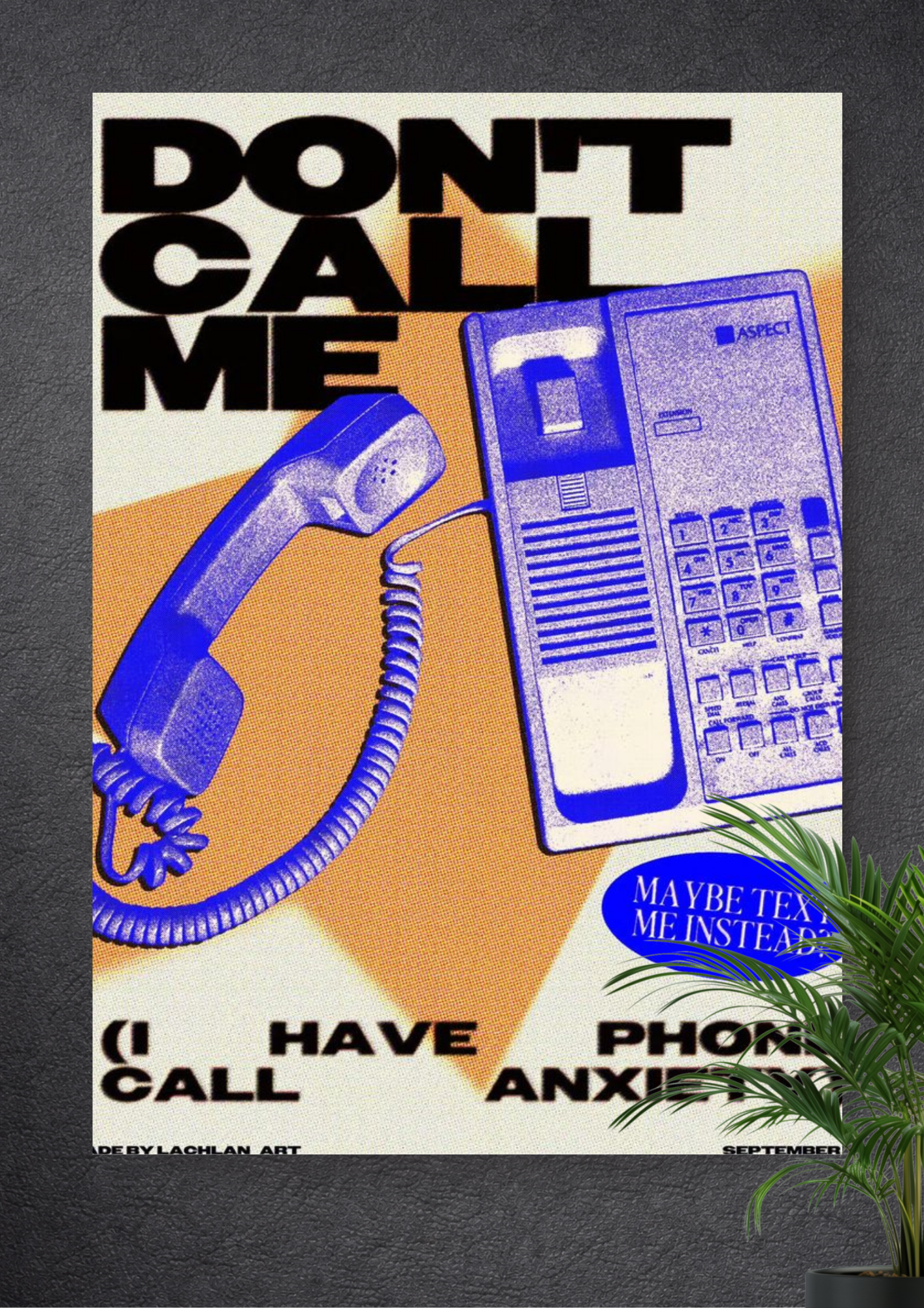 DON'T CALL ME | RETRO POP-ART |VINTAGE POSTER