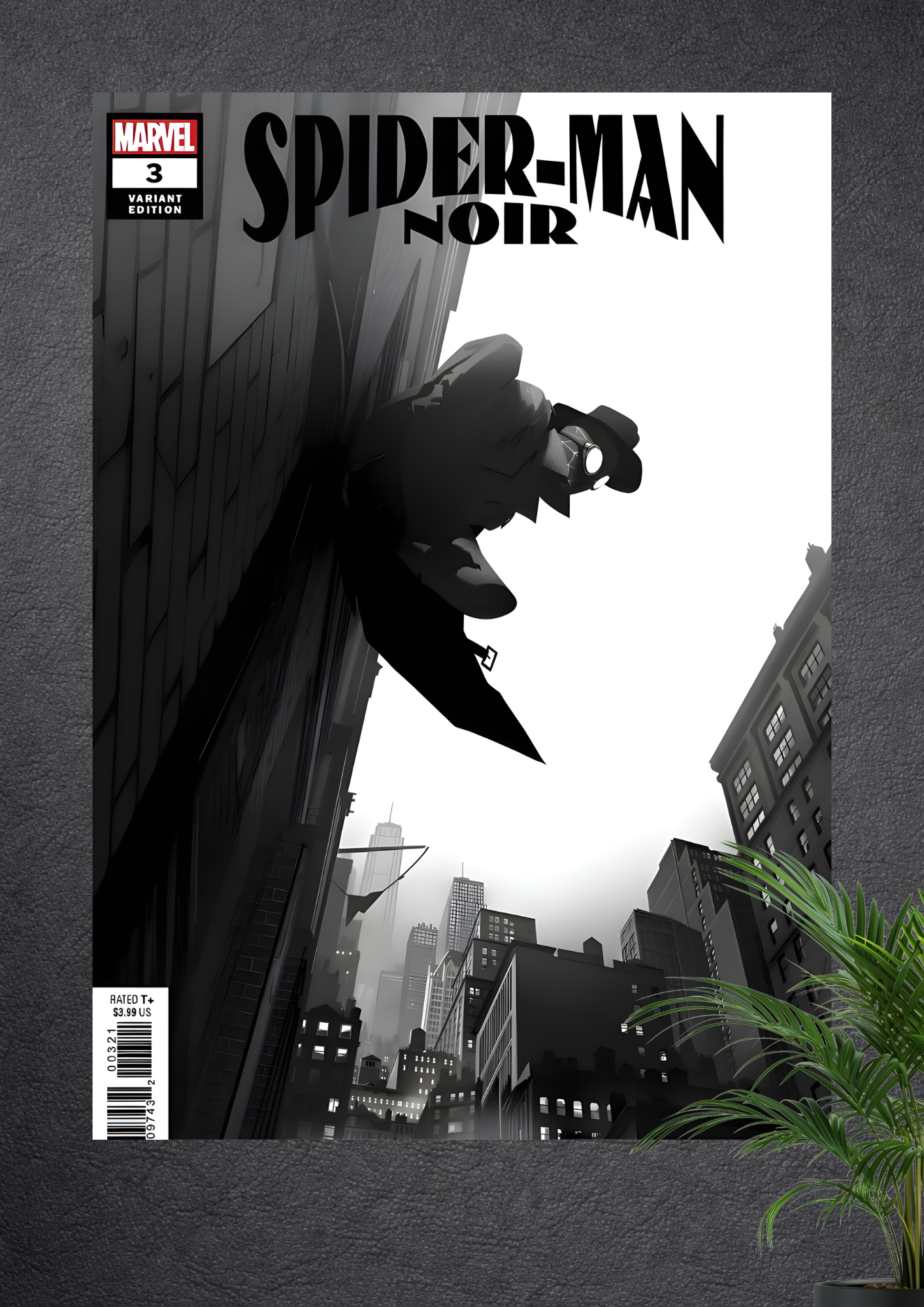 MARVEL SPIDER-MAN NOIR VARIANT EDITION COMIC COVER WALL ART POSTER