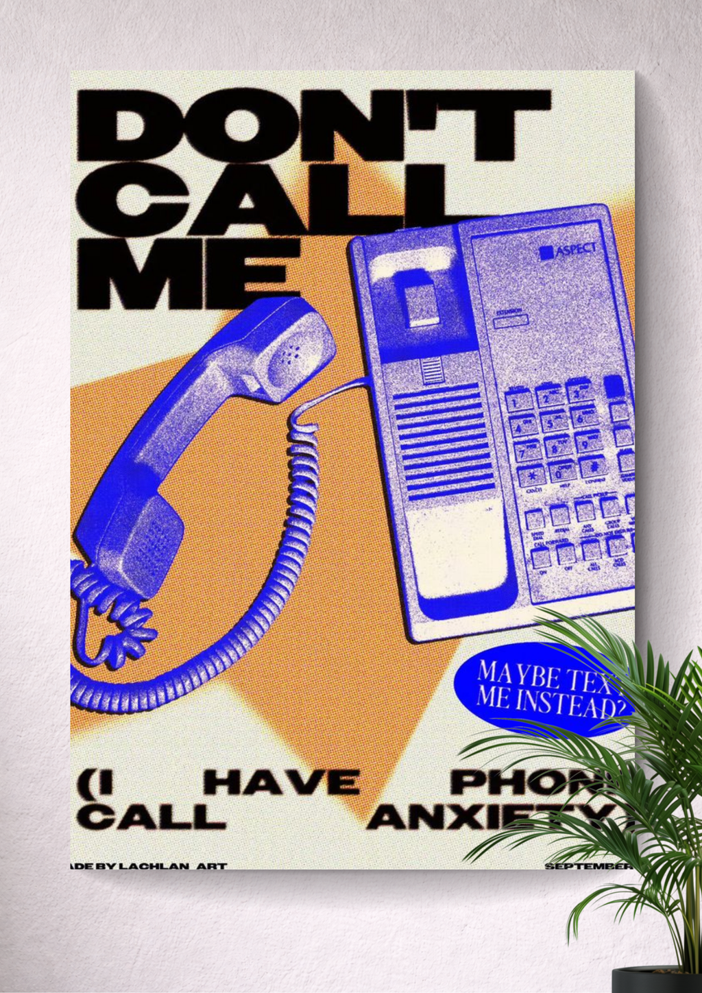 DON'T CALL ME | RETRO POP-ART |VINTAGE POSTER