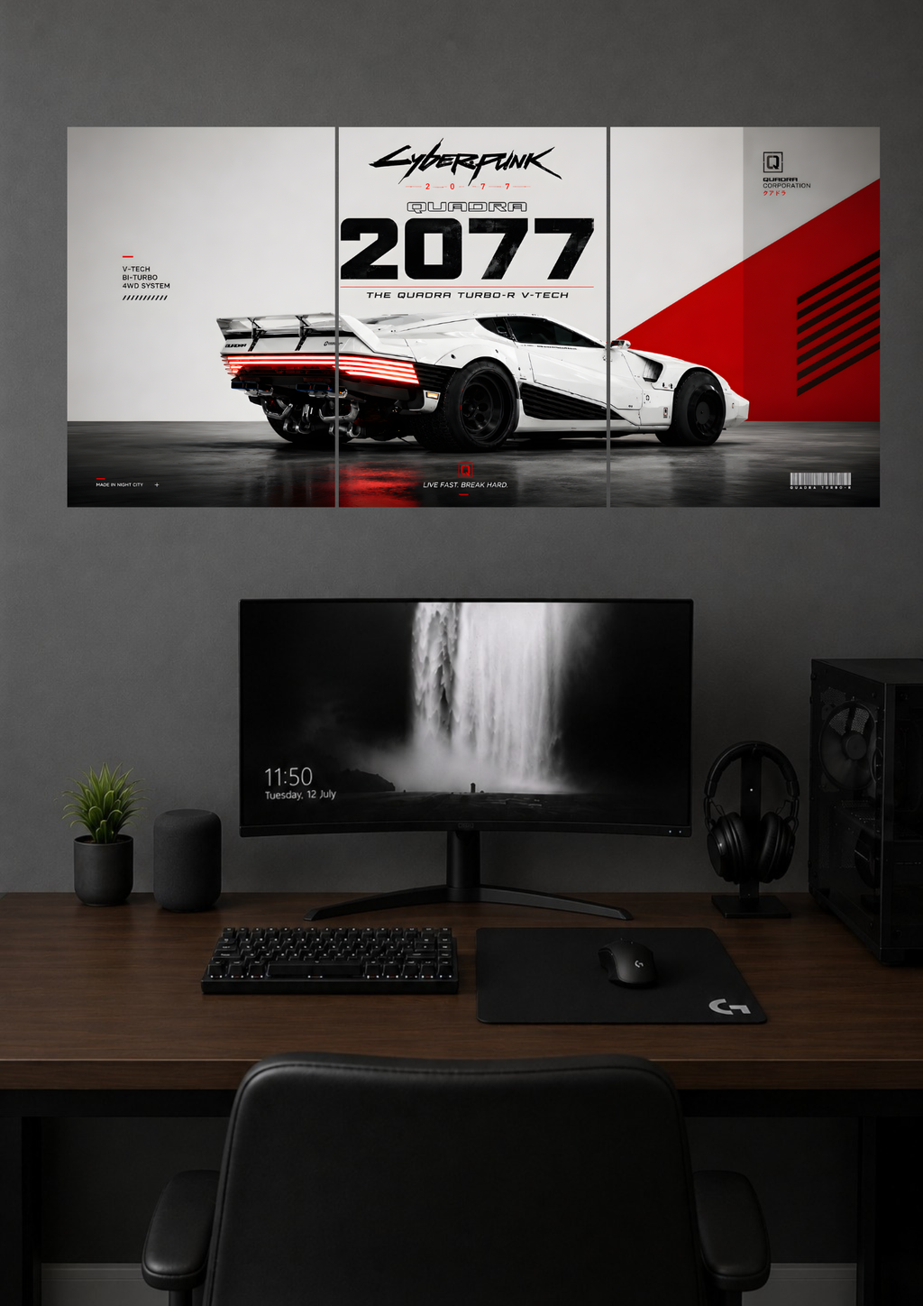 CYBERPUNK 2077 QUADRA THE QUADRA TURBO-R V-TECH | SPLIT POSTER