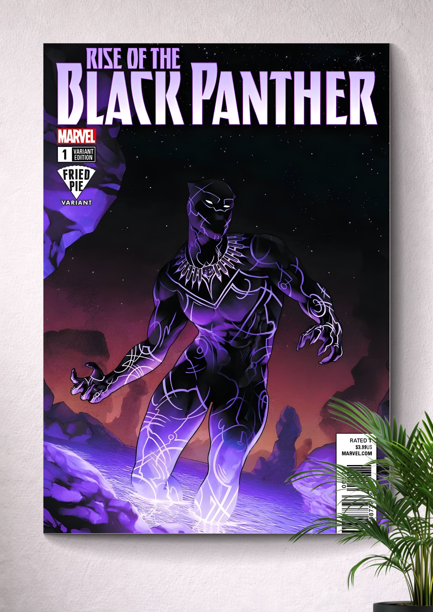 MARVEL RISE OF THE BLACK PANTHER FRIED PIE VARIANT COMIC COVER POSTER