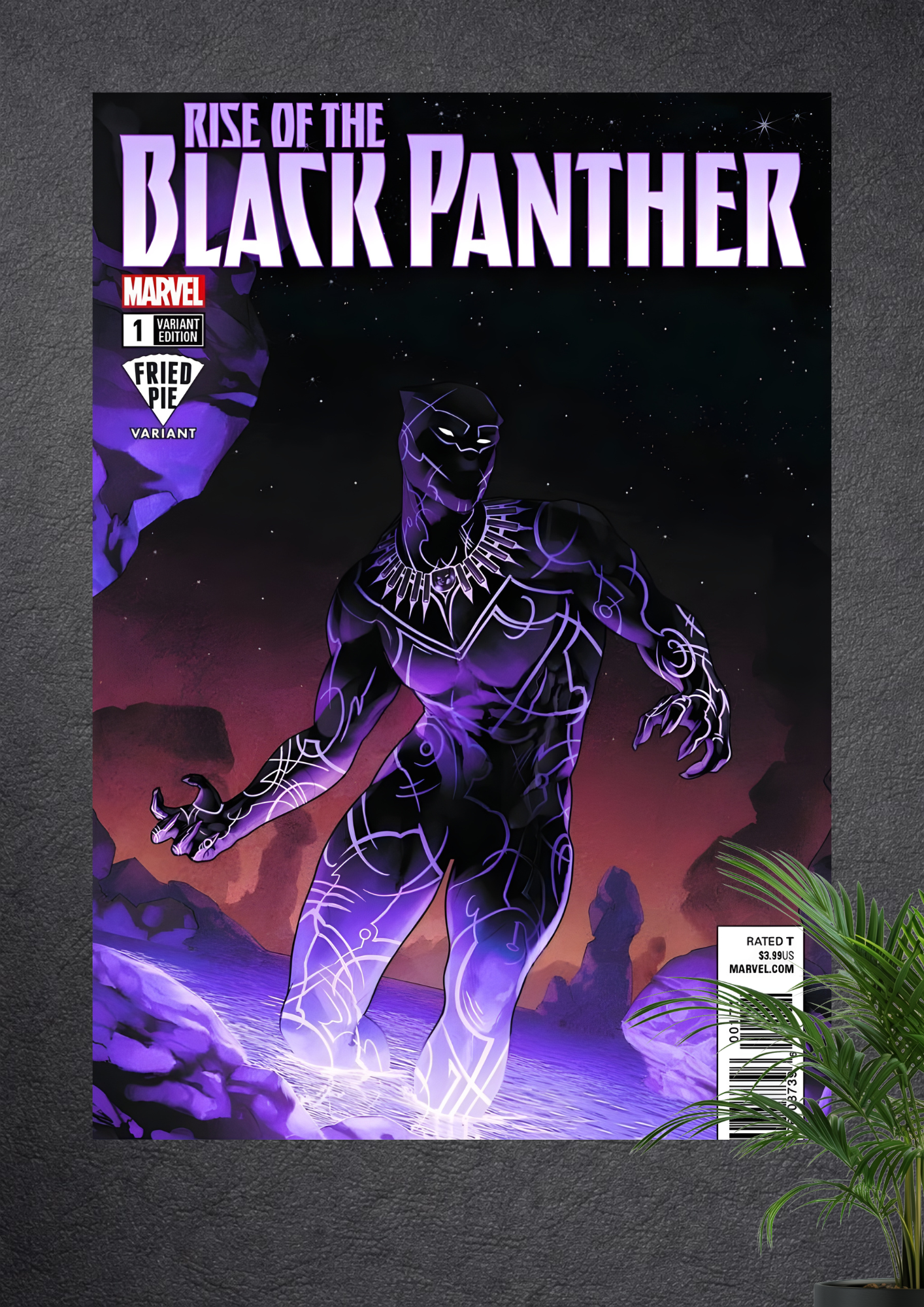 MARVEL RISE OF THE BLACK PANTHER FRIED PIE VARIANT COMIC COVER POSTER