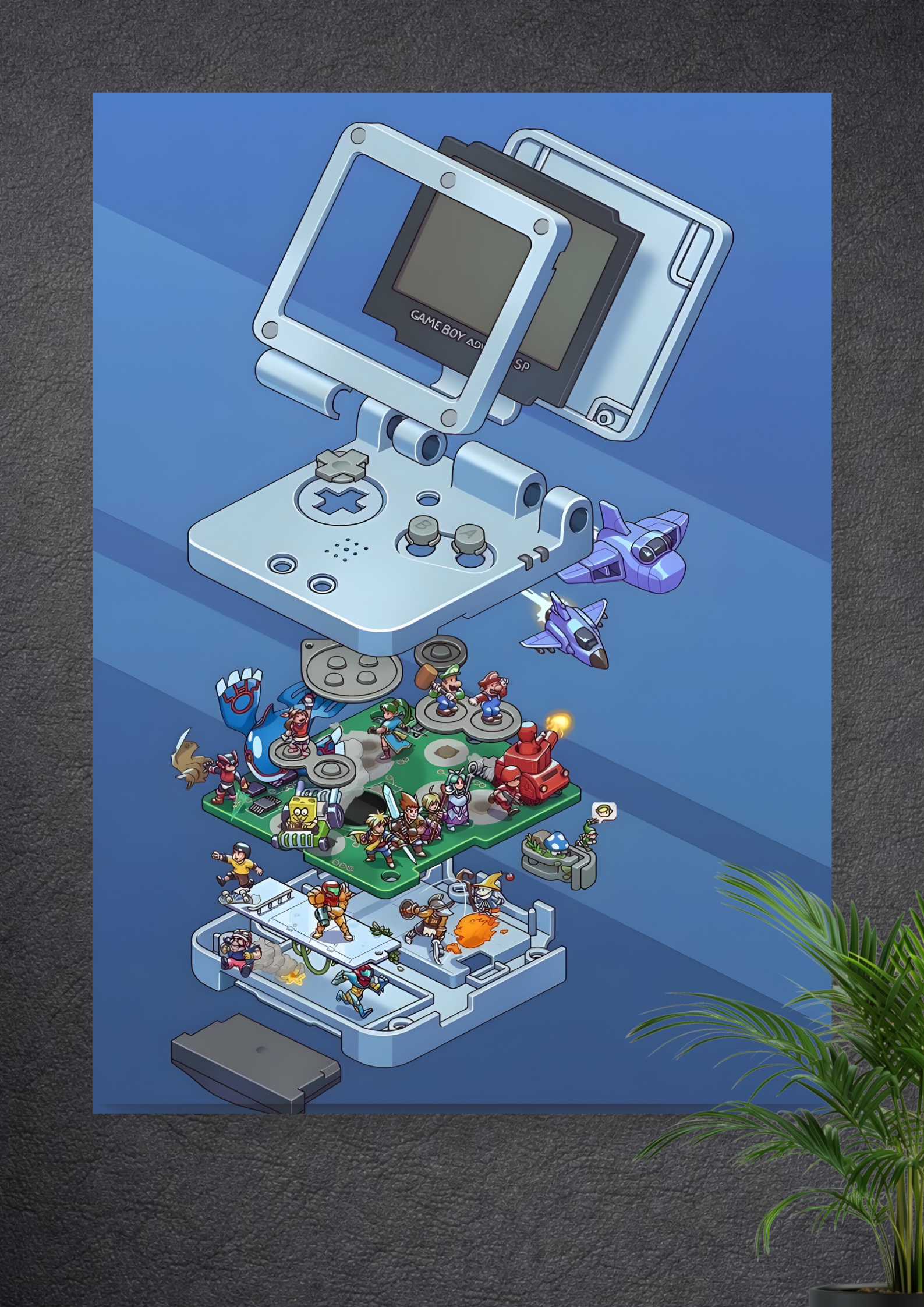GAME BOY CONSOLE | GBA | GAMING | PORTRAIT POSTER
