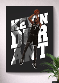 BROOKLYN NETS KEVIN DURANT POSTER PRINT – ICONIC TYPOGRAPHY BASKETBALL CANVAS ARTWORK