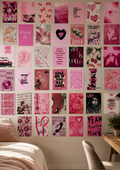CHERRY BOMB: 40-PIECE HOT PINK AESTHETIC WALL COLLAGE KIT | DOWNTOWN GIRL PINK: MULTI-PACK WALL PRINT SET
