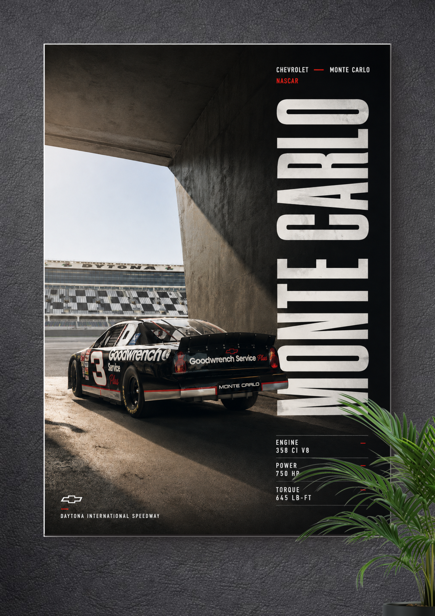 CHEVROLET MONTE CARLO | NASCAR PORTRAIT POSTER
