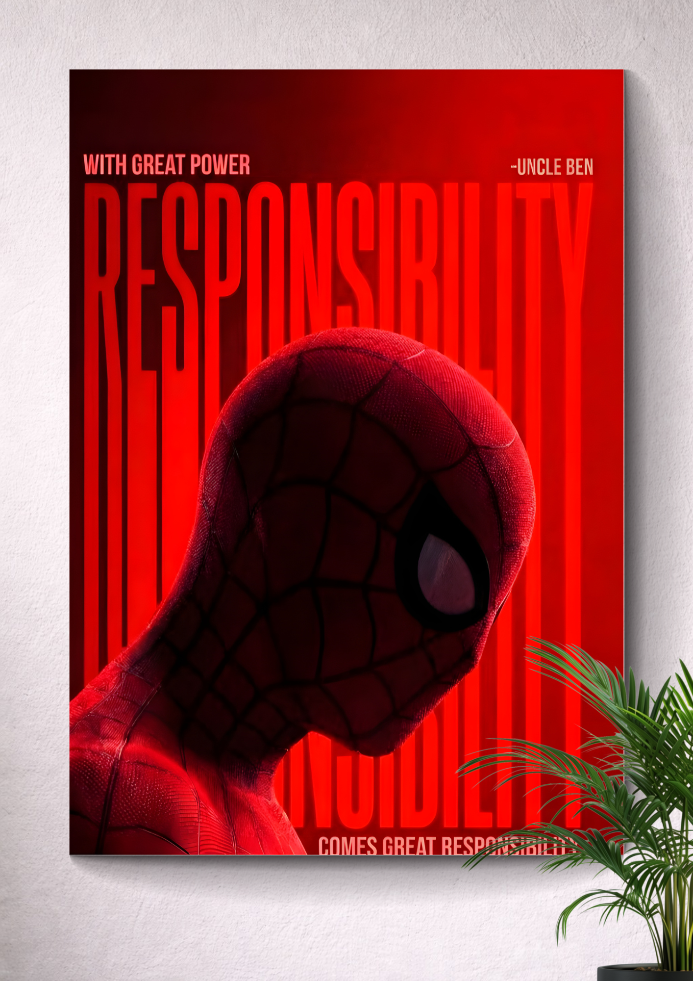 SPIDER-MAN WITH GREAT POWER COMES GREAT RESPONSIBILITY WALL POSTER