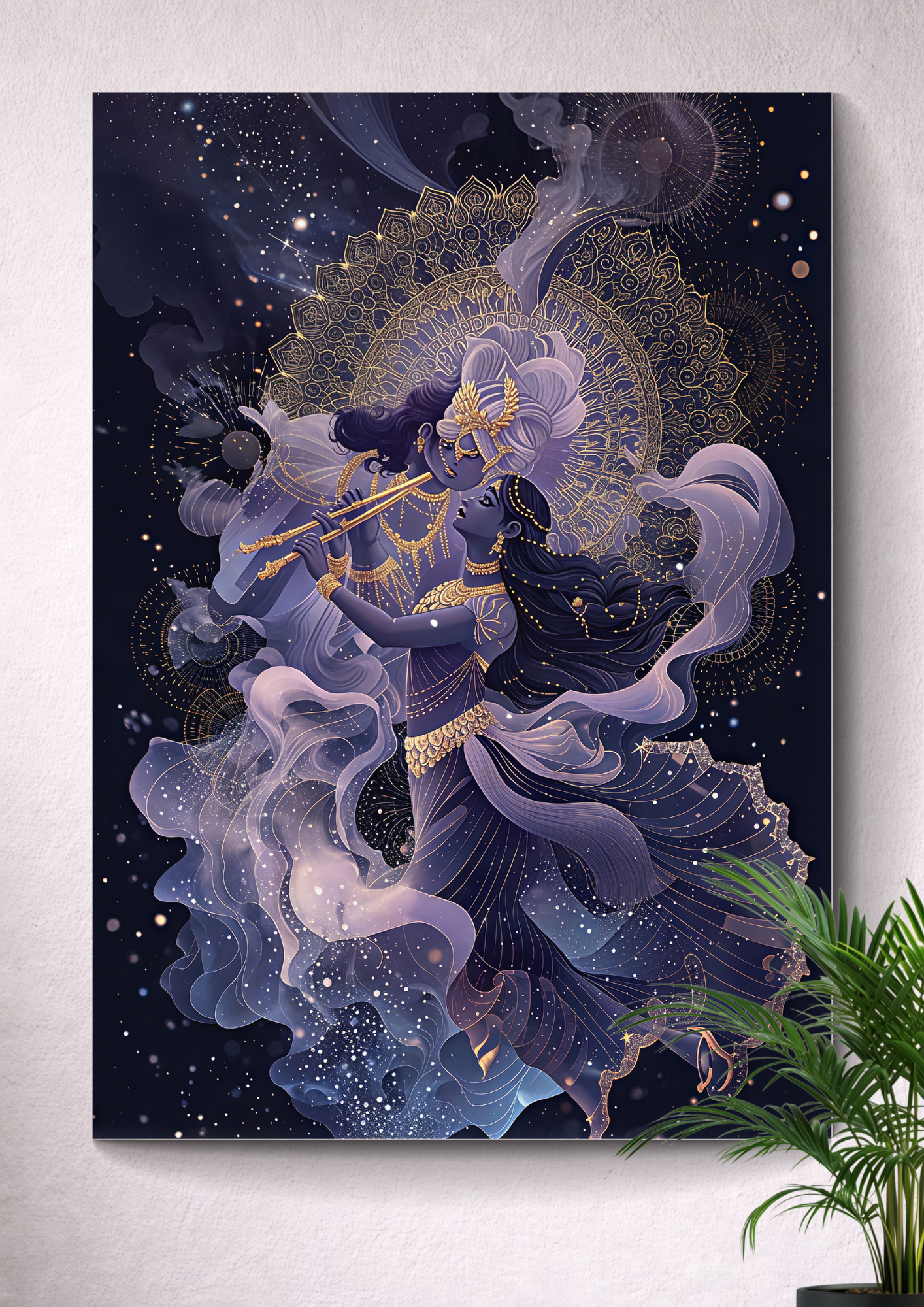 RADHA KRISHNA WALLART | DEVOTIONAL POSTER