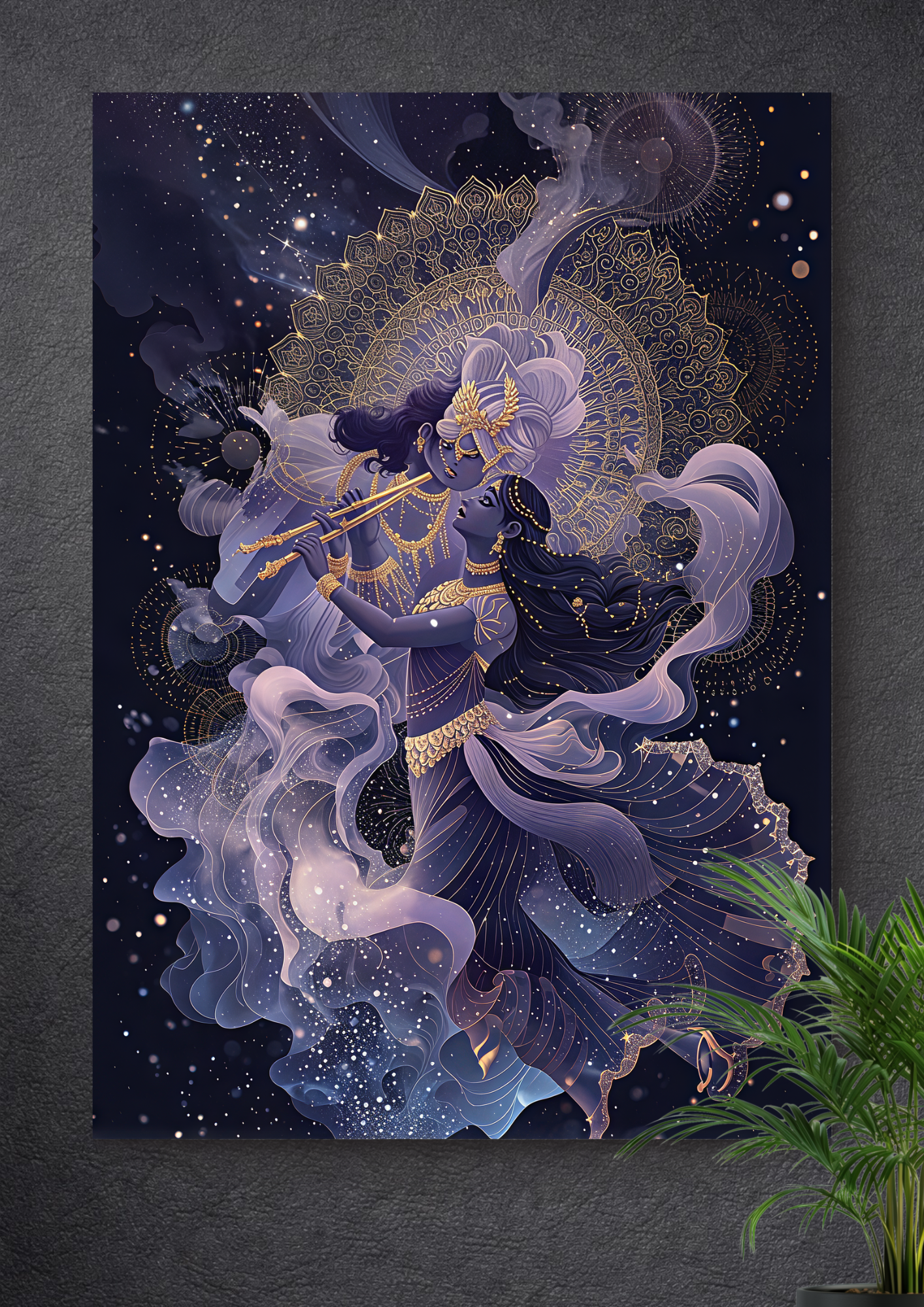 RADHA KRISHNA WALLART | DEVOTIONAL POSTER