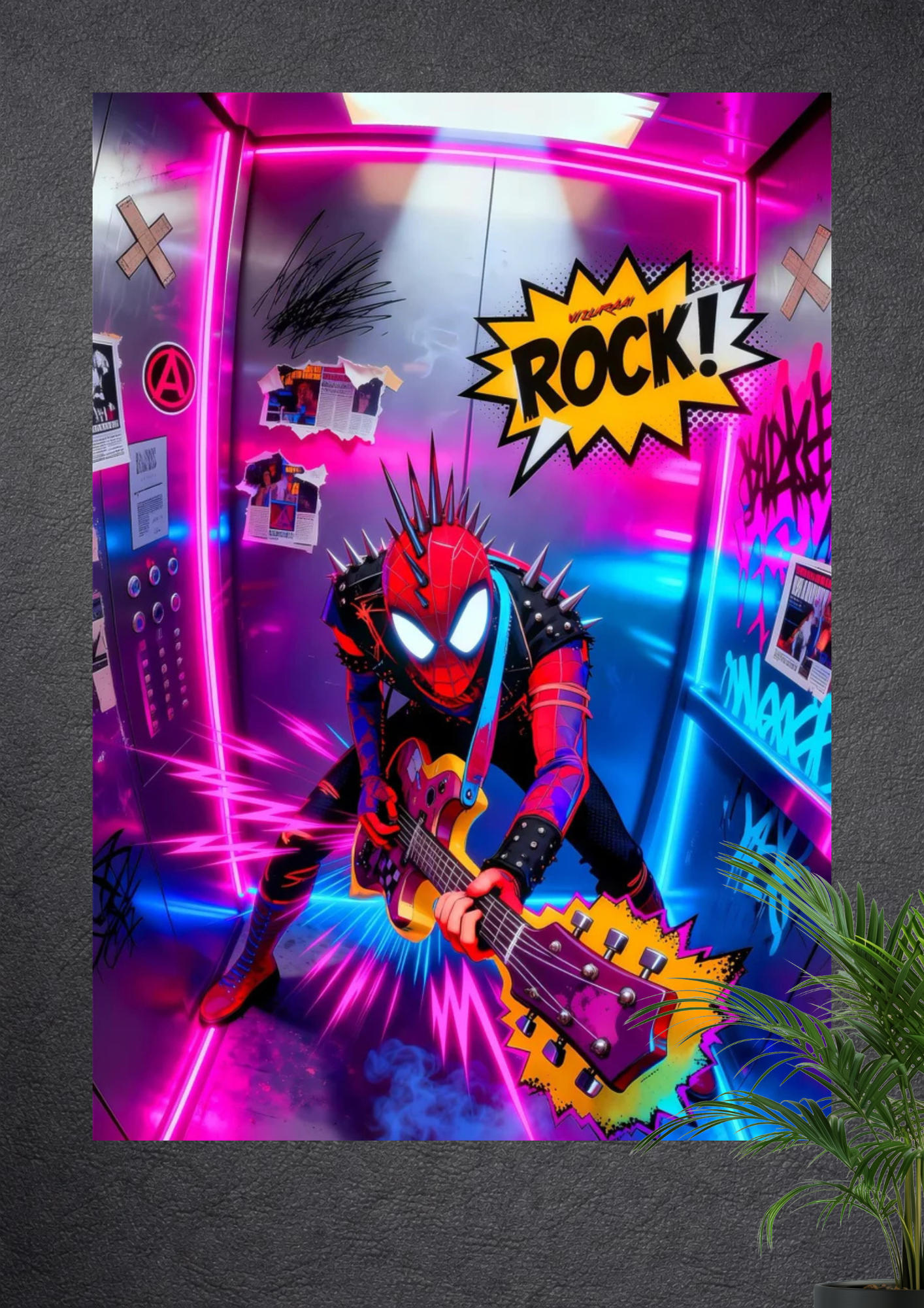 SPIDER-PUNK ROCK GUITARIST MARVEL WALL ART POSTER