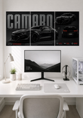 CHEVROLET CAMARO WIDEBODY TRIPTYCH CANVAS POSTER | SPLIT POSTER