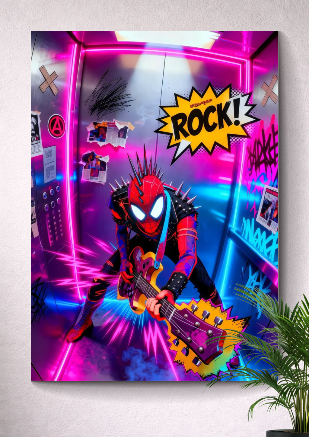 SPIDER-PUNK ROCK GUITARIST MARVEL WALL ART POSTER