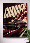 DODGE CHARGER 1968 | VECTOR POSTER